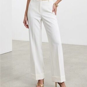 Chico's Classic Cream Wide-Leg Pants